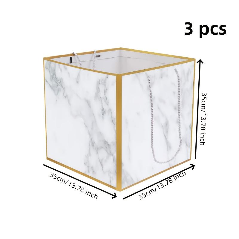 3 шт./набор, мраморный большой подарочный пакет, квадратный большой подарочный пакет, большой подарочный пакет, большой подарочный пакет, многоразовый, большого размера, свадебный подарочный пакет, большого размера 3pcs