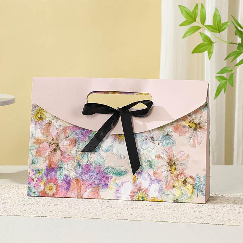 1 шт. Конверт подарочный картонный праздничный бумажный подарочный ящик подарочный подарочный ящик премиум-класса бант конверт подарочный ящик бант многоцветный